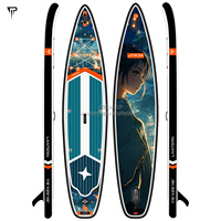 Planche à pagaie gonflable JTRDA personnalisée avec impression UV, légère, longueur 11'6'', technologie Drop Stitch, capacité 150 kg, ensemble complet
