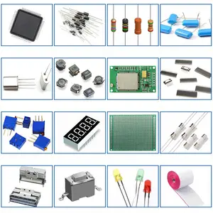 Электронные компоненты, электролитический конденсатор, резистор индуктор, потенциометр кристаллического генератора