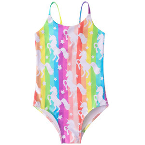 Trajes de Baño de una Pieza de <span class=keywords><strong>Sirena</strong></span> de Dibujos Animados para Niñas, Trajes de Baño de Secado Rápido de Spandex/Poliéster para Playa y Aguas Termales para Niños - Product Image 3