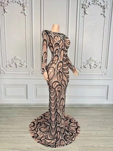 Combinaison queue de poisson sexy européenne américaine avec strass et fesses enveloppées robe de piste adulte pour la fête du nouvel an - Product Image 2