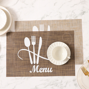 Bán chạy nhất PVC Màn hình in hình chữ nhật placemats Khăn trải bàn và đế lót ly Set-chịu nhiệt và chống trượt - Product Image 3