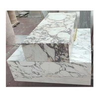 Table d'appoint carrée en marbre de luxe italien moderne Calcatta Viola pour salon