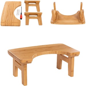 Bathroom toilet stool suitable for children, bamboo squat toilet <b>step</b> stool, <b>foldable</b> solid wood bathroom stool. - Product Image 5