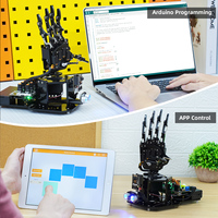 Mano Robótica Hiwonder uHand UNO 6DOF con Servo de Alto Rendimiento, Compatible con Control por Aplicación, Programable, STEM para Kit de Inicio UNO R3