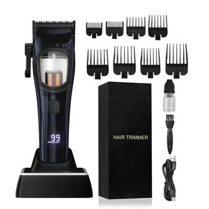 Máquina inalámbrica para cortar cabello de peluquero, Motor de suspensión magnética LCD inalámbrico para cortadora, carga de batería USB, Hogar en inglés - Product Image 3