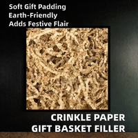 Papier de soie froissé déchiqueté pour remplissage de paniers cadeaux, écologique, en pâte de bois vierge et matériaux recyclés, haute luminosité, simple.