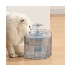 ZYH-fuente de agua inteligente redonda para mascotas, 2.6L para gatos de dispensador de agua, venta al por mayor