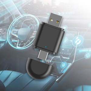 Laudtec Zjq18 Adaptateur Carplay double port portable Plug and Play Mini Ai Box Sans fil Universel 2-en-1 pour Android <span class=keywords><strong>Apple</strong></span> 2In1 - Product Image 1
