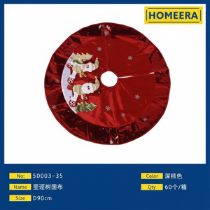 Fornitura all'ingrosso all'ingrosso D90cm decorazioni natalizie in tessuto eco-friendly alla moda calze animate luna Santa nappe cane - Product Image 1