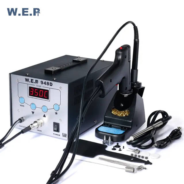 WEP 948D ESD An Toàn 3 Trong 1 170W Hàn & Desoldering Rework Station 90W Hàn Sắt Và Desoldering Gun