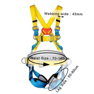 5点フルボディ安全ハーネスシートベルト屋根ふきロックマウンテンクライミング空中作業のための落下防止装置 - Product Image 3
