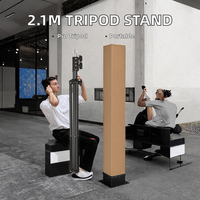 Support d'éclairage réglable de 210 cm (7 pieds), trépied métallique portable pour studio photo, anneau lumineux, boîte à lumière, réflecteur