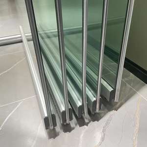 <span class=keywords><strong>Puerta</strong></span> corredera de acordeón de vidrio sin marco, <span class=keywords><strong>puerta</strong></span> de vidrio plegable para balcón, partición exterior, sin marco - Product Image 3