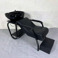 Chaise de lavage de cheveux moderne pour salon, avec lavabo intégré, idéale pour les salons de coiffure et barbiers - Vente en gros