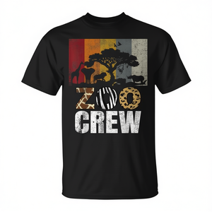 Camiseta retro a juego para la familia con estampado de animales salvajes de Safari Zoo Crew para un día de excursión al zoológico - Product Image 2