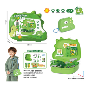 Ensemble de sacs à dos Lucky Toys pour enfants, thèmes dinosaures de dessins animés, <span class=keywords><strong>maquillage</strong></span>, cuisine et desserts de restauration rapide, en plastique, pour jeu d'imitation - Product Image 3