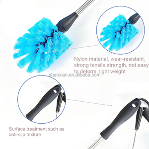 Brosse de nettoyage en profondeur à long manche et poils doux pour vaisselle en verre, tasses, mugs et nettoyage des bouteilles de cuisine - Product Image 2