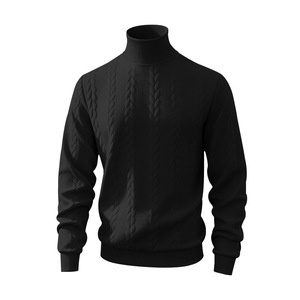 Felpa Invernale da <span class=keywords><strong>Uomo</strong></span> a Collo Alto in Poliestere Jacquard Tinta Unita Pesante <span class=keywords><strong>Taglie</strong></span> <span class=keywords><strong>Forti</strong></span> Stile Europeo-Americano per Vendita Transfrontaliera - Product Image 3