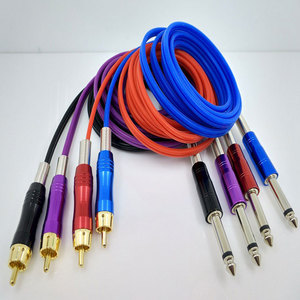 Kissure 1.8m tatsoul RCA jack machine à tatouer interface câble Clip cordon interrupteur crochet <span class=keywords><strong>ligne</strong></span> pour kit de Conversion alimentation - Product Image 5