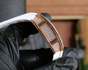 Montre-bracelet mécanique luxueuse unisexe à mouvement mécanique, étanche, avec cadran mosaïque thème panda, bracelet en caoutchouc et aiguilles lumineuses - Product Image 6