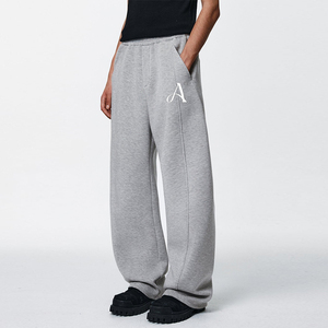 Pantalones Deportivos Anchos Personalizados con Logotipo para <span class=keywords><strong>Hombre</strong></span>, Pantalones Deportivos Casuales de Corte Holgado con Estampado Urbano, Pantalones Deportivos de Forro Polar - Product Image 3