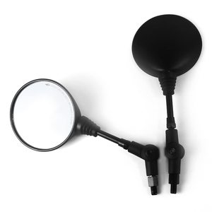 10mm Round Folding Rearview Motorcycle <b>Mirrors</b> for Sports Bike Suzuki Cruiser Scooter for Honda - Product Image 1