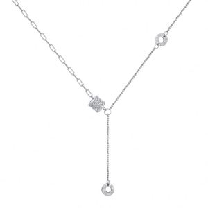 สร้อยคอจี้เพชรสังเคราะห์สังเคราะห์5A ดีไซน์เรียบง่ายทันสมัยของ Dylam - Product Image 1