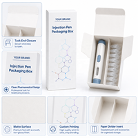 Boîtes d'emballage personnalisées écologiques pour stylos à injection, fermeture magnétique, matériaux recyclés, insert séparateur en carton ivoire, jetables