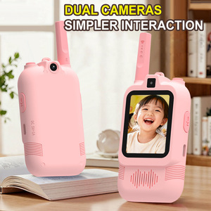 Children Video Walkie Talkie HK200 Dual <b>Camera</b> Mini <b>Wireless</b> Parent Child Toy Cartoon Interactive Radio Network Plastic Blue - Product Image 3