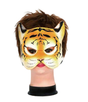 Masque de fête en peluche pour enfants, animaux en peluche (tigre, renard, loup, zèbre, cerf, hibou), fabrication OEM/ODM, certifié CE et CPC.