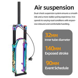 <span class=keywords><strong>Fourche</strong></span> de VTT à suspension pneumatique Wake Bst, 26, 27,5, <span class=keywords><strong>29</strong></span> pouces, débattement de 140 mm, verrouillage à distance, tige de 32 mm, frein à disque, <span class=keywords><strong>fourche</strong></span> avant de VTT - Product Image 5