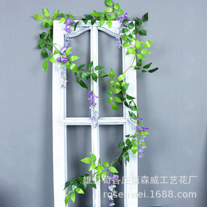 Fleurs artificielles de glycine en soie, guirlandes suspendues pour la décoration intérieure de la maison - Product Image 2