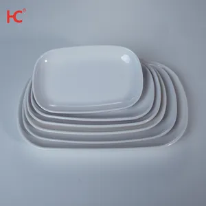 Personalizzabile 7 pollici Celadon tecnica melamina vassoio piatto sostenibile Fast Food ristorante pentole Design moderno piatti in plastica