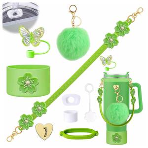 Juego de Accesorios <span class=keywords><strong>para</strong></span> Vasos, Incluye Correa Ajustable <span class=keywords><strong>para</strong></span> Botella de Agua, Funda de Silicona, Cubierta <span class=keywords><strong>para</strong></span> Pajita Antiderrames - Product Image 1