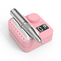 Nouvelle perceuse à ongles professionnelle OEM sans fil à moteur à balais en carbone, chargement Type-C, 35000 tr/min, pour le durcissement du gel, faible bruit
