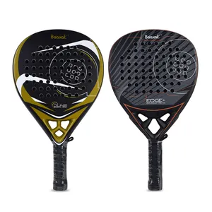 2024 โรงงานออกแบบที่กําหนดเองของคุณเอง 3K/12K/18K/Kvelar Padel Racket Padelพลั่ว Padel แร็กเกตสําหรับขายส่ง