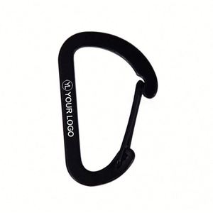 Custom Logo Aluminum Mini D Shape Carabiner Keychain Spring Snap <b>Hook</b> <b>Clip</b> for Promotional Activities - Product Image 1