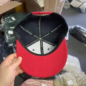 Custom 3d Borduurwerk Logo Hiphop Stijl Caps/Custom Binnenkant Snapback Cap