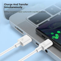 Câbles de charge rapide USB-A vers Type-C 6A 66W 480 Mbps avec transfert de données, 1M 1.5M 2M avec TPE pour téléphones mobiles iPhone