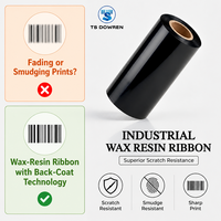 TS DOWREN Wax Resin Thermal Transfer Ribbon TM26 110mm x 300m Pita Printer Barcode Premium Kompatibel dengan Label Zebra TSC