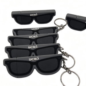 Custom PVC Sunglasses USB Flash Drive, Rayban Shaped USB Stick, Eyeglass Shape USB Pen Drive for Optical Shop Promotional Gift - Product Image 2