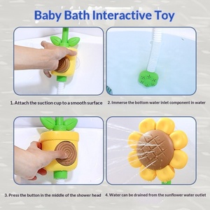 Jouet de bain pour bébé en forme <span class=keywords><strong>d</strong></span>'ours, jouet aquatique pour enfants, pomme de douche en plastique pour 0-24 mois - Product Image 3