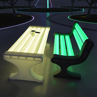 Chaise de jardin LED moderne, intelligente, RGB, imperméable, lumineuse, écologique, durable, pliable, en plastique PE pour l'extérieur, hôtel