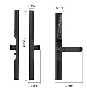 Mỏng thông minh màn hình khóa cửa sổ IP66 không thấm nước 2085 2585 3092 Lỗ mộng trở lại bảng điều khiển với xử lý độ dày 22 mét thông minh nhôm khóa - Product Image 6