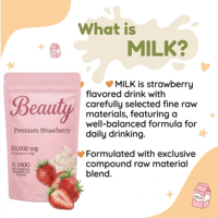 Boisson en Poudre de Collagène Lait de Melon Fraise OEM Premium pour Peau Adulte