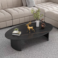 Table basse de roche minimaliste italienne célèbre Design ovale créatif de Bulgari pour petit salon Internet célèbre ménage
