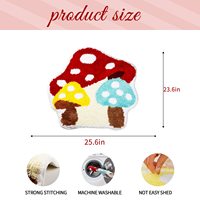 Tapis de salle de bain en forme de champignon, drôle et original, doux, en peluche, absorbant l'eau, antidérapant, lavable en machine, pour la douche et la cuisine