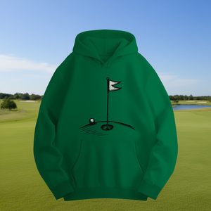 Sweat-shirt décontracté pour femme, thème golf minimaliste, avec imprimé drapeau et balle, 100% polyester tricoté, idéal pour l'automne - Product Image 2