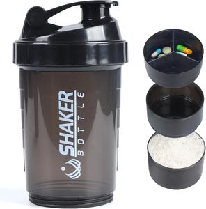 Borraccia Shaker Personalizzata per Proteine, Borraccia Sportiva Antigoccia per Mixer Proteine, Antiscivolo a 3 Strati con Vano Porta Pillole - Product Image 1