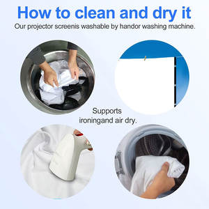 Portable 120 pouces 16:9 écran de projection extérieur et intérieur <span class=keywords><strong>toile</strong></span> pliante rapide avec <span class=keywords><strong>projecteur</strong></span> arrière en polyester durable - Product Image 4